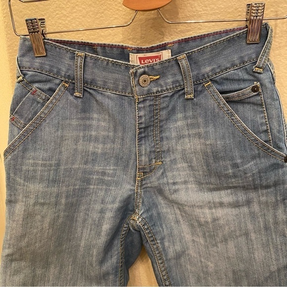 LEVI’S Boys Light Blue Cargo Jean Shorts Size 12 Reg - Picture 3 of 8